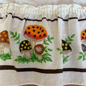 🍄 Vintage Merry Mushroom Curtain Valances